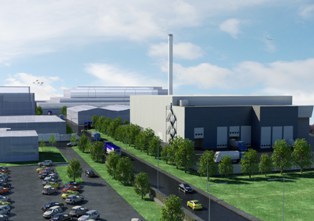 Artist's impression of the gasification facility proposed by Energos for Knowsley